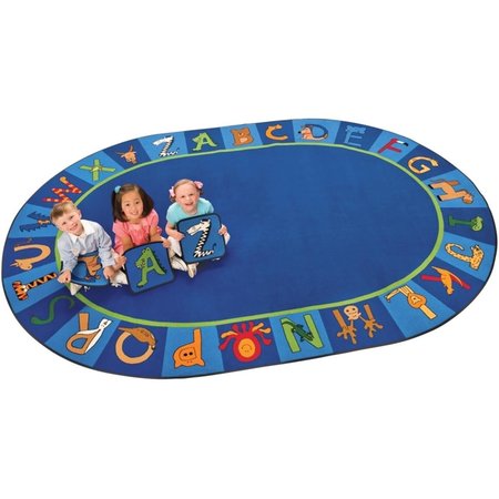 CARPETS FOR KIDS A to Z Animals 6.75 ft. x 9.42 ft. Oval Carpet 5506